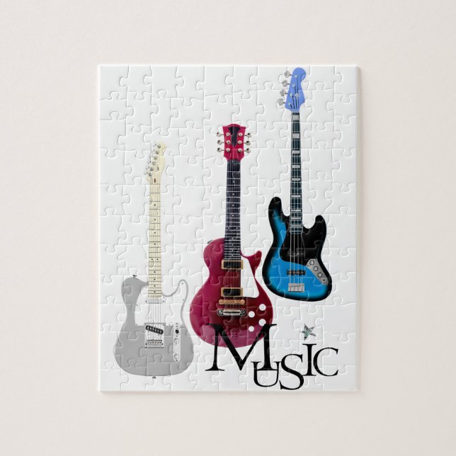 Puzzle "Guitares et Music" Pussel (Vertikal)