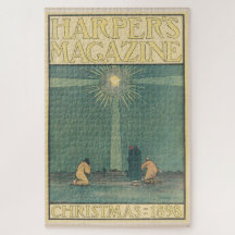 PUZZLE Harper's Magazine julen 1898 Vintage