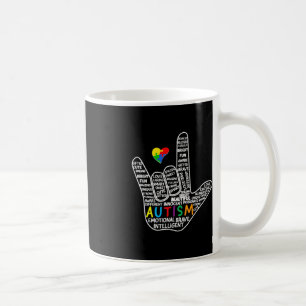 Puzzle Heart ASL Kärlek - teckenspråkshandbok Aw Kaffemugg