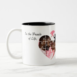 Puzzle-Heart Design Mugg