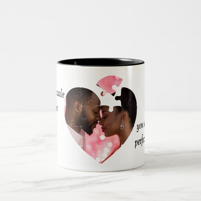 Puzzle-Heart Design Mugg (Center)