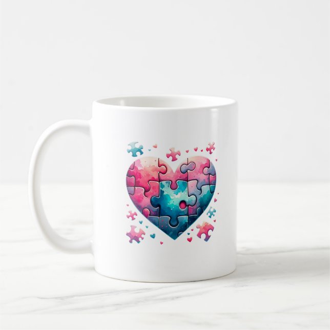 Puzzle Heart Kaffemugg (Vänster)