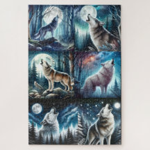 PUZZLE: Hurulv 6-panel collage pussel