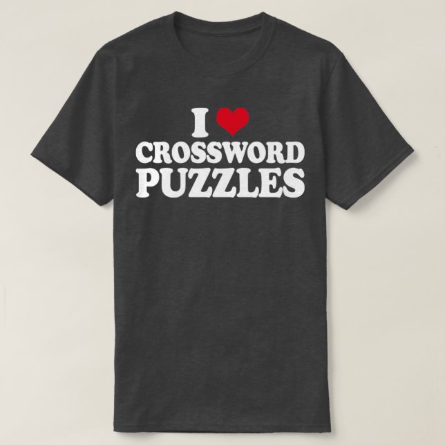 Puzzle I Kärlek Crossword Puzzles T Shirt (Design framsida)