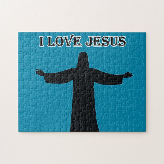 Puzzle  i love jesus pussel (Horisontell)