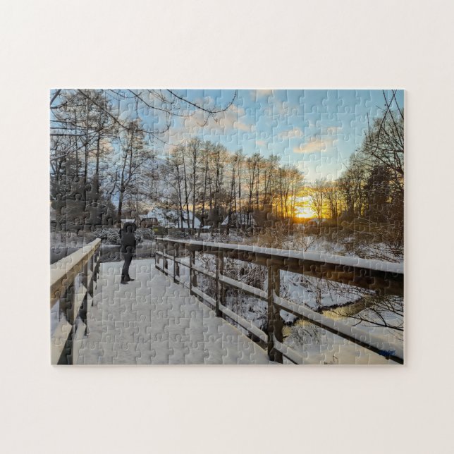 Puzzle “Invierno en Bispingen" Pussel (Horisontell)