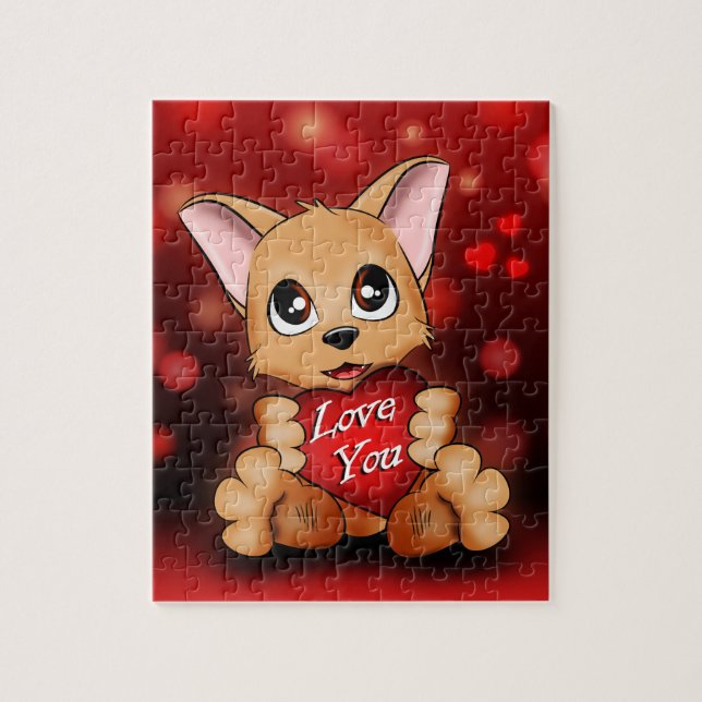 Puzzle Le chiot t'aime Pussel (Vertikal)