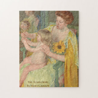 PUZZLE Mary Cassatt Solros Impressionistisk Målnin Pussel