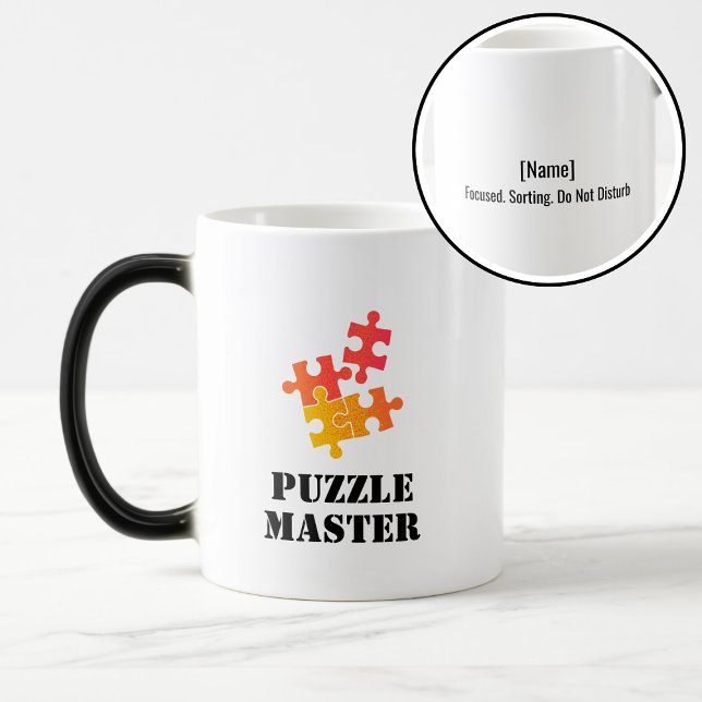 Puzzle Master Jigsaw Lovers Funny Quote Magisk Mugg (Skapare uppladdad)