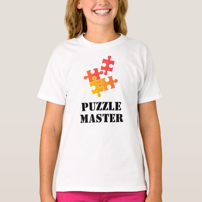 Puzzle Master Jigsaw Lovers Funny Quote T Shirt (Framsida)