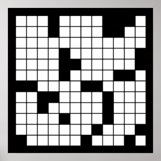 PUZZLE MÖNSTER GRAFIS GAMES ROLIGT ORD POSTER