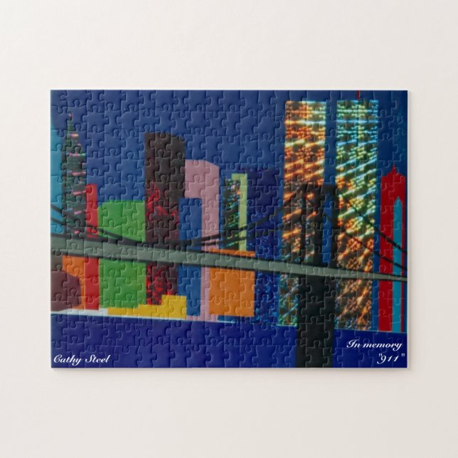 Puzzle New York "In memory 911" Pussel (Horisontell)