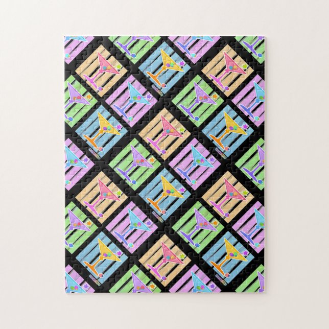 PUZZLE - PASTEL MARTNIS POP ART PUSSEL (Vertikal)