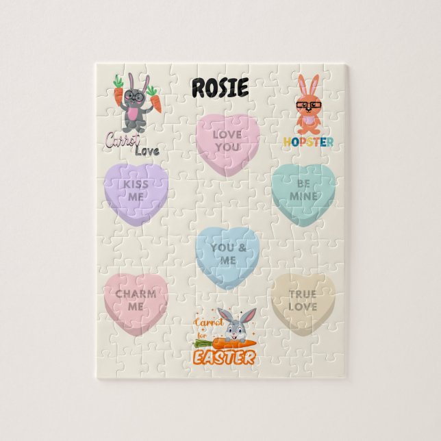 PUZZLE-PERSONLIGEN "CANDY & KANIN" PUSSEL (Vertikal)