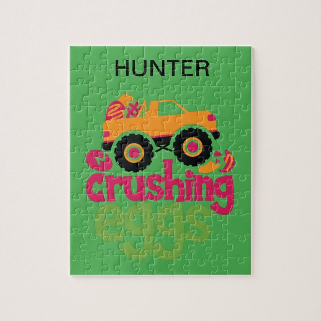 PUZZLE-PERSONLIGEN "LASTBIL KRUSHINGÄGG". PUSSEL (Vertikal)