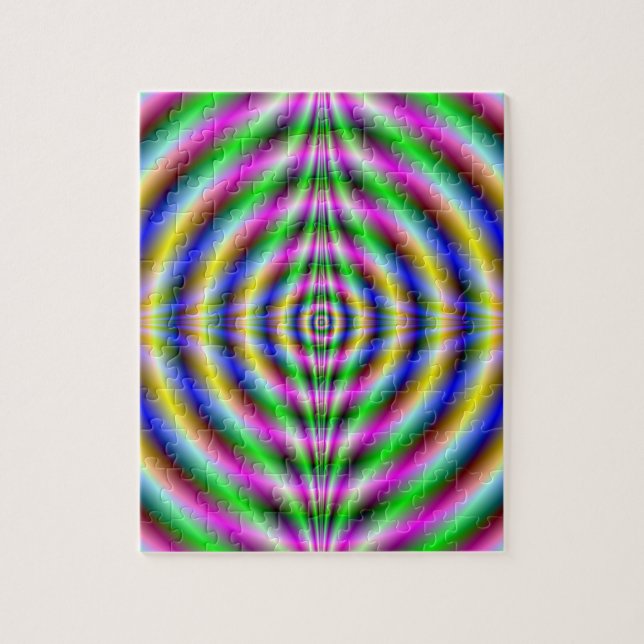 Puzzle Psychedelic Neon Öga Pussel (Vertikal)