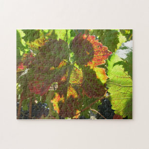 Puzzle - Red Grape Löv på vinet Pussel