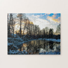 Puzzle “Reflejos de invierno en Bispingen” Pussel