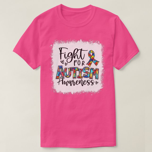 Puzzle Ribbon Fight For Autism Awareness Autism Fi T Shirt (Design framsida)