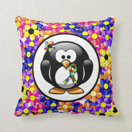 Puzzle Ribbon Penguin Kudde