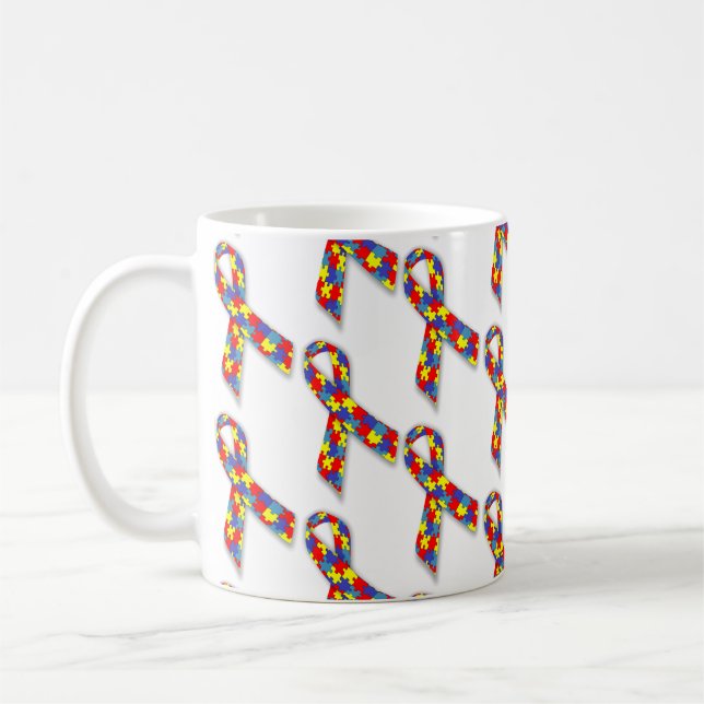Puzzle Rosett band Kaffemugg (Vänster)