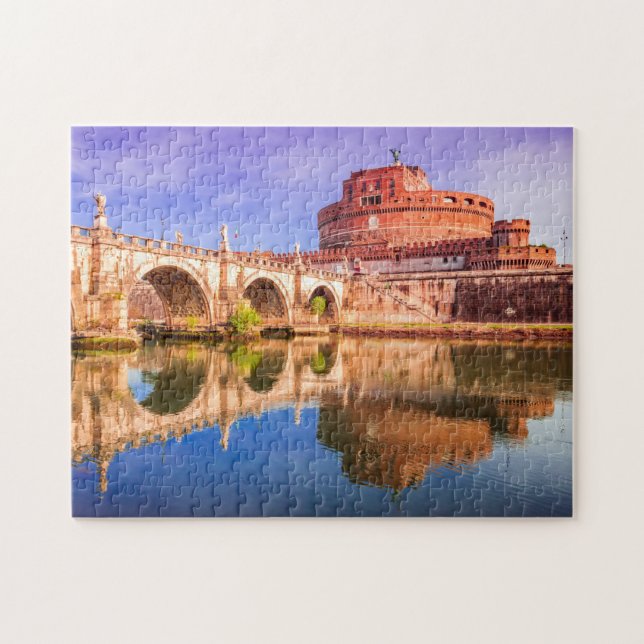 Puzzle Sant'Angelo castle i Rom Pussel (Horisontell)