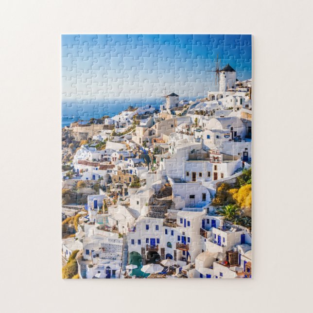 Puzzle Santorini Oia Pussel (Vertikal)