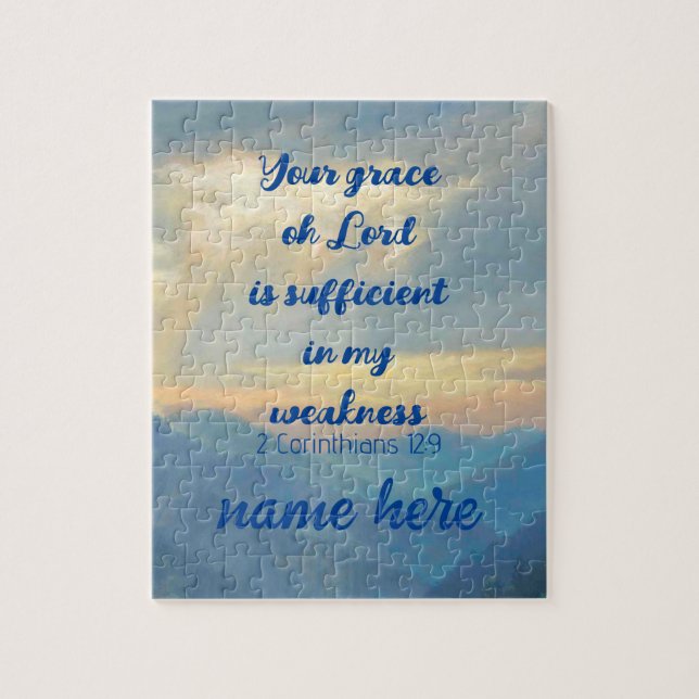 Puzzle Scripture Verse, Encouragement, Personalize Pussel (Vertikal)