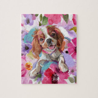 PUZZLE-spaniel PUZZLE (kavalier), charler från kun Pussel