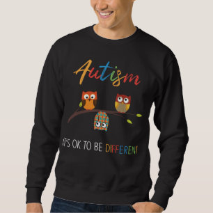Puzzle Uggla Cute Autism Awareness Autistic Kid Lång Ärmad Tröja