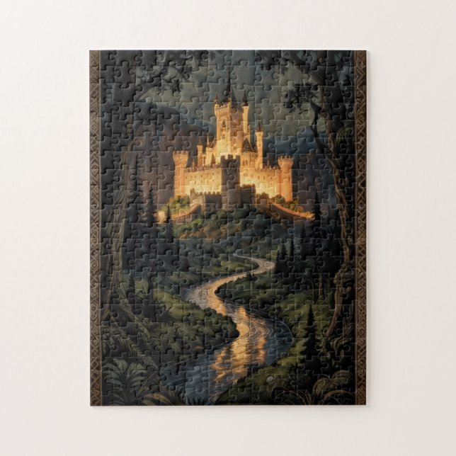  puzzle with a picture of a fairy-tale castle  pussel (Vertikal)