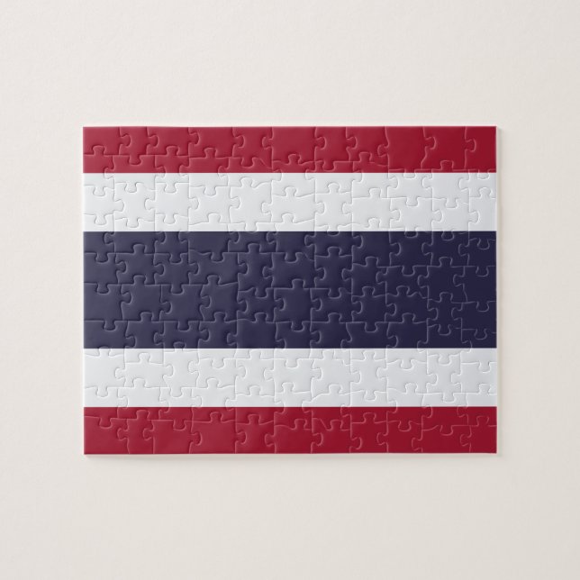 Puzzle with Flag of Thailand Pussel (Horisontell)