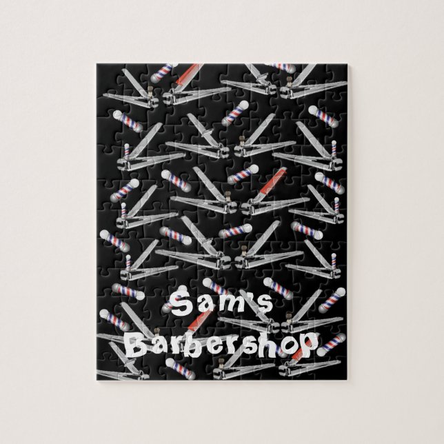 Puzzles Barbershop Clippers Barber Pole Pussel (Vertikal)