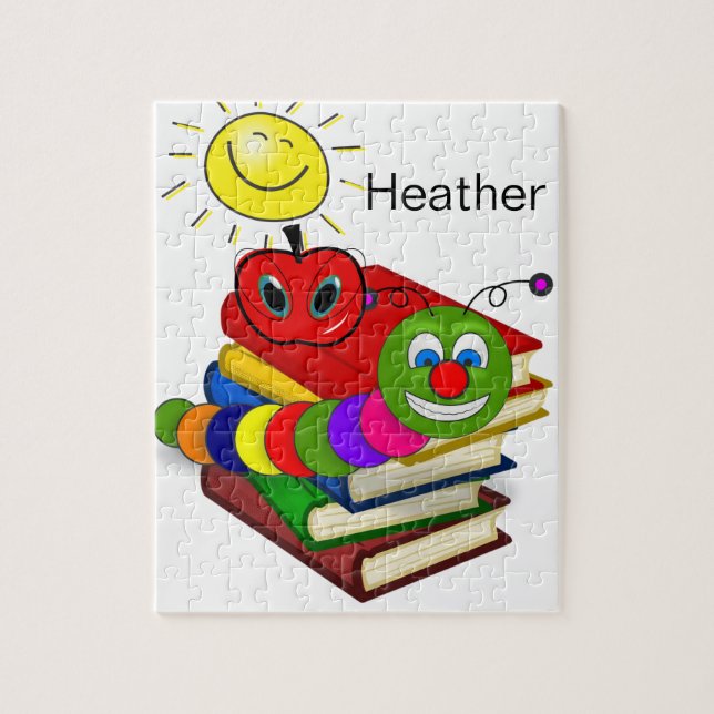 Puzzles Bookworm Apple Sol Pussel (Vertikal)