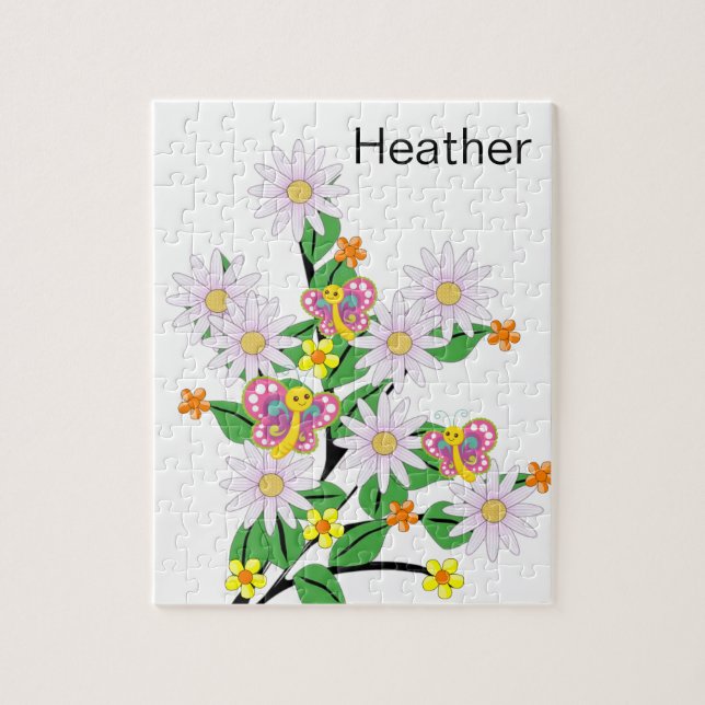 Puzzles Butterfly Blommigt Pussel (Vertikal)