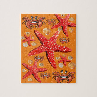 Puzzles Crab Starfish Beach Snäckas Coral Pussel