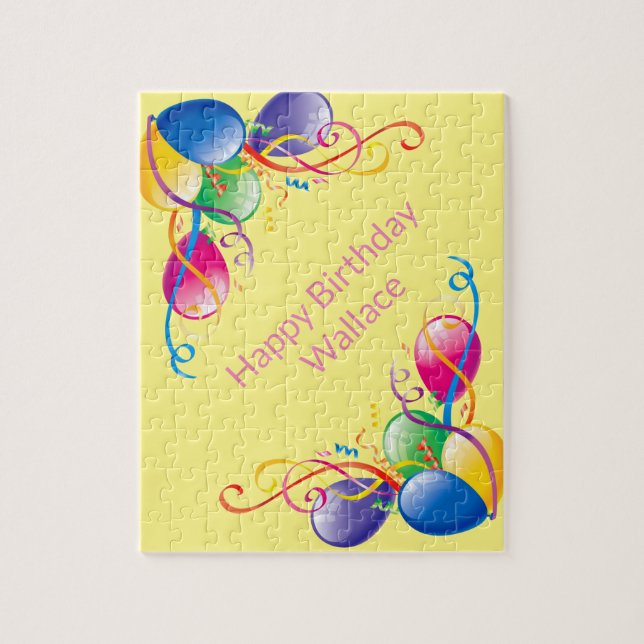 Puzzles Grattis på födelsedagen-ballonger Pussel (Vertikal)