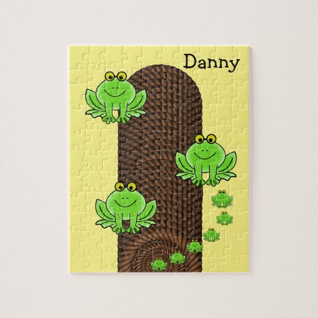 Puzzles Grönt Frogs Rope Gult Pussel (Vertikal)