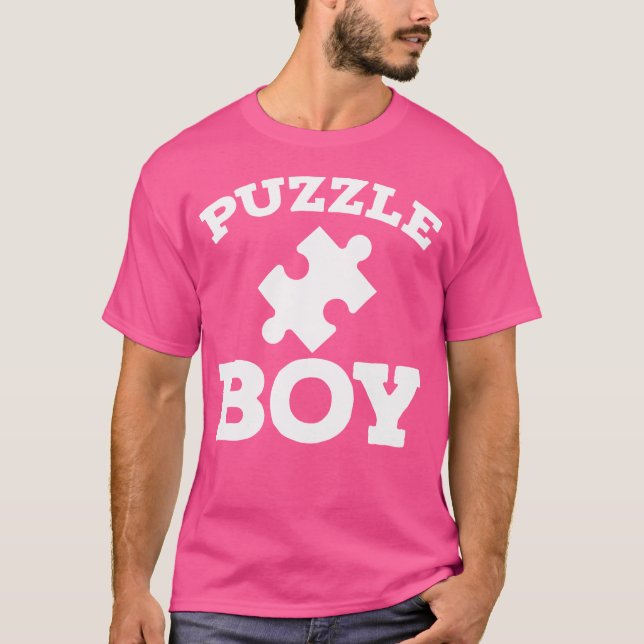 Puzzles Jigsaw Puzzle Funny Puzzle Boy T Shirt (Framsida)