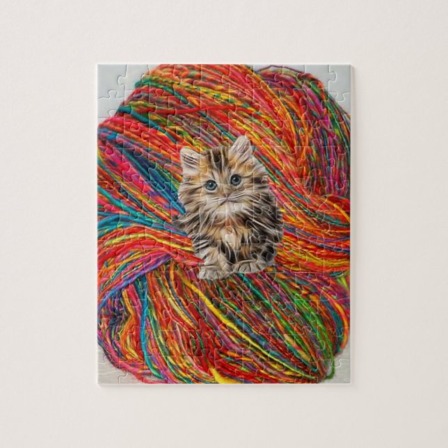 Puzzles Kitten Yarn Pussel (Vertikal)