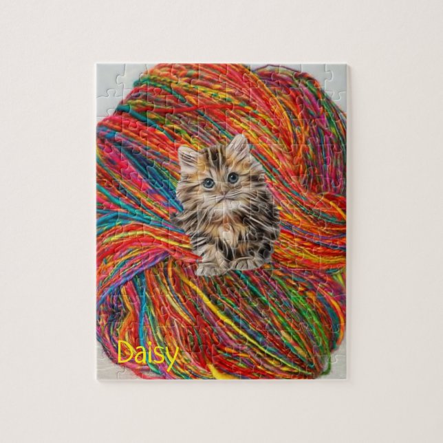 Puzzles Kitten Yarn Pussel (Vertikal)