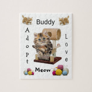 Puzzles Meow Kitten Condo Adopt Kärlek Pussel