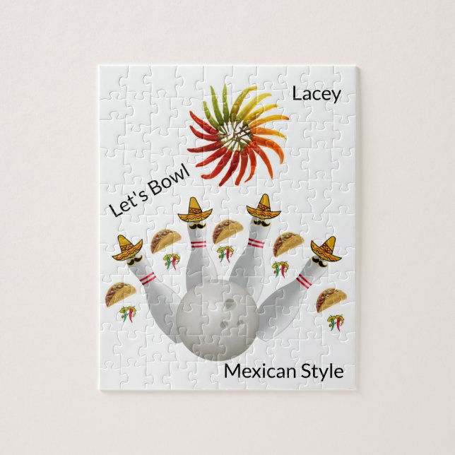 Puzzles mexikanska Hetten Peppers Bowling Ball Sti Pussel (Vertikal)