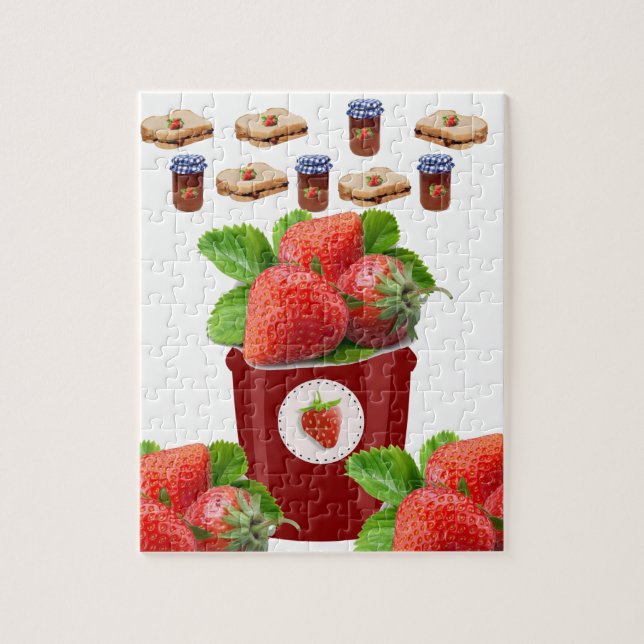 Puzzles Peanut Butter Strawberry Sylt Jelly Pussel (Vertikal)