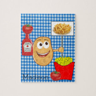 Puzzles Potato Fransk Fries ketchup Tomato Pussel