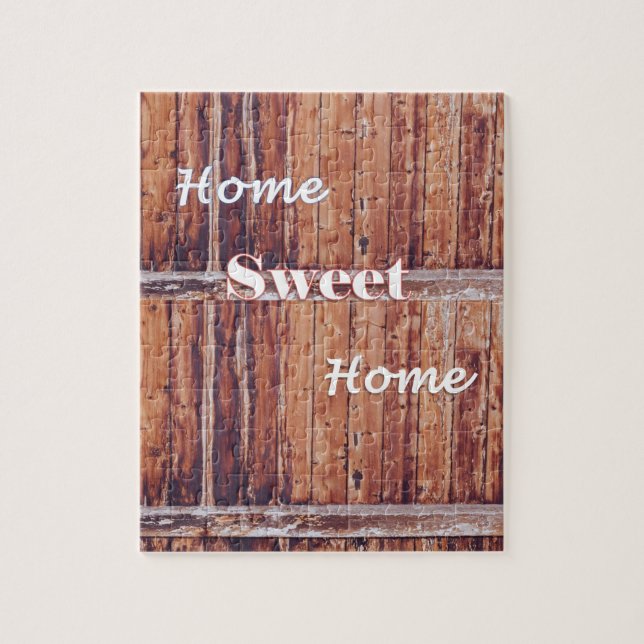 Puzzles Rustic Wood Home Sweet Home Pussel (Vertikal)