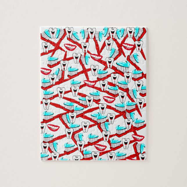 Puzzles Teeth Toothbrush Pussel (Vertikal)