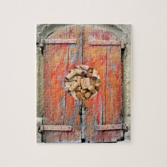 Puzzles Vintage Wood Door Kork Pussel (Vertikal)