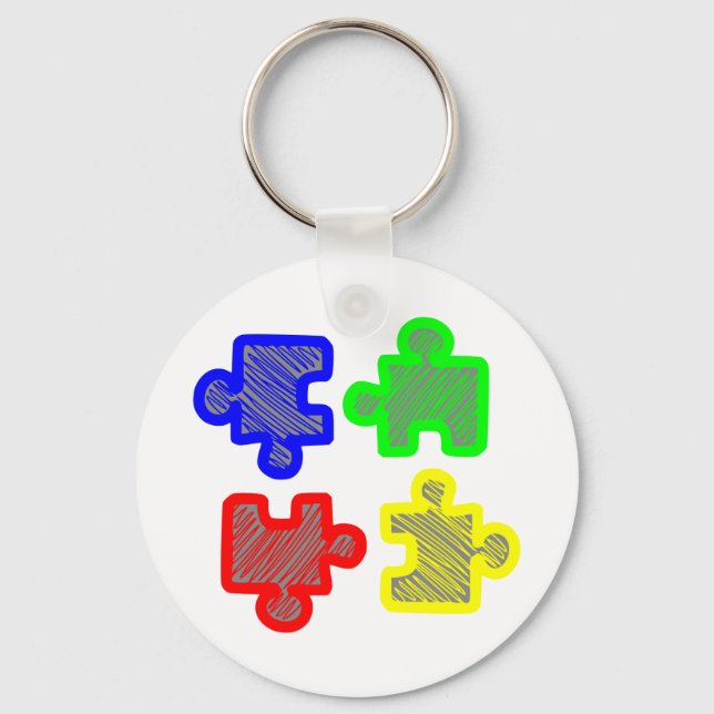 Puzzleteile jigszons pussel nyckelring (Framsida)