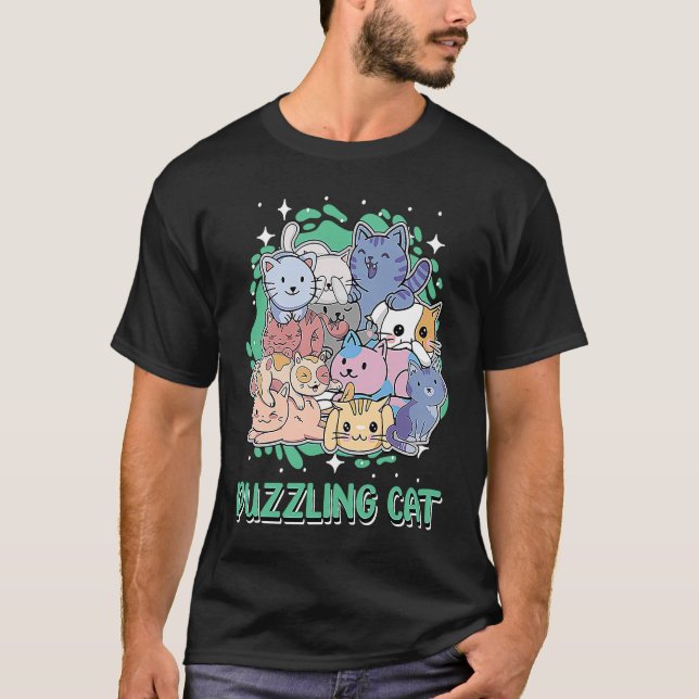 Puzzling Cat Humor Kitten Cat Mamma Ord T Shirt (Framsida)